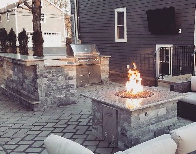 Fire Pit Equipped Outdoor Oasis, Frontline Fire Pit
