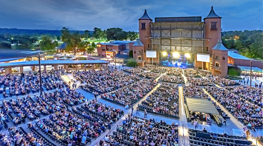 Aerial view of the Starlight Theatre in Kansas City, Missouri