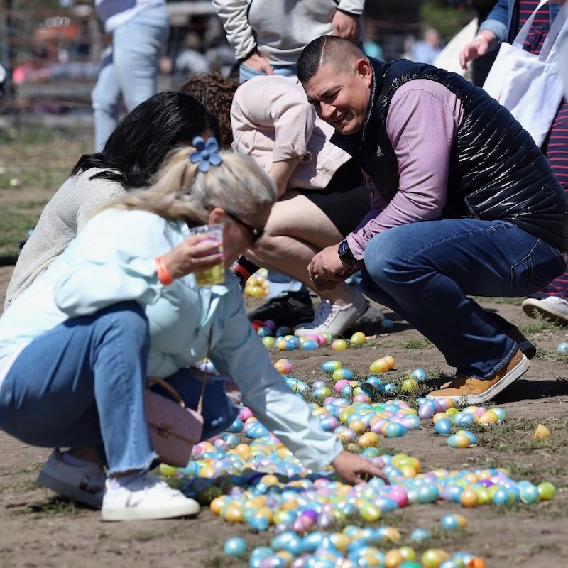 The adult easter egg hunt at KC Wine Co.