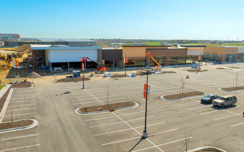 Buildings under construction at Bluhawk